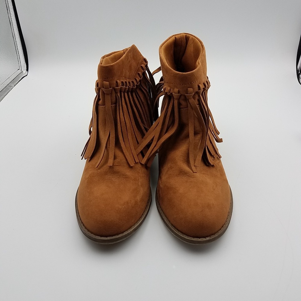 American eagle outfitters Women's Size 6 Suede Fringe Ankle Boots Booties NWOB